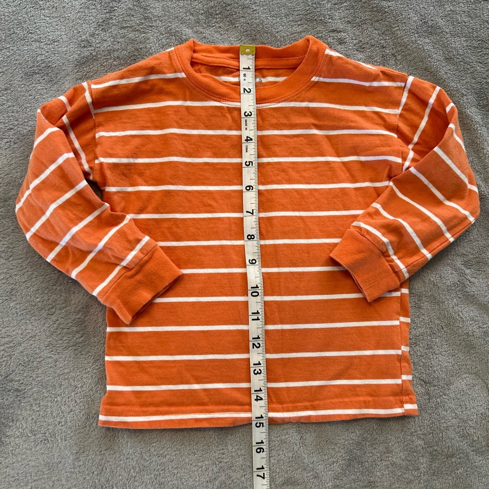 Carters Orange Striped Kids Shirt 3T